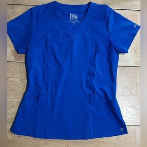 Barco Uniforms Women's Royal Blue V-Neck Short Sleeve Top